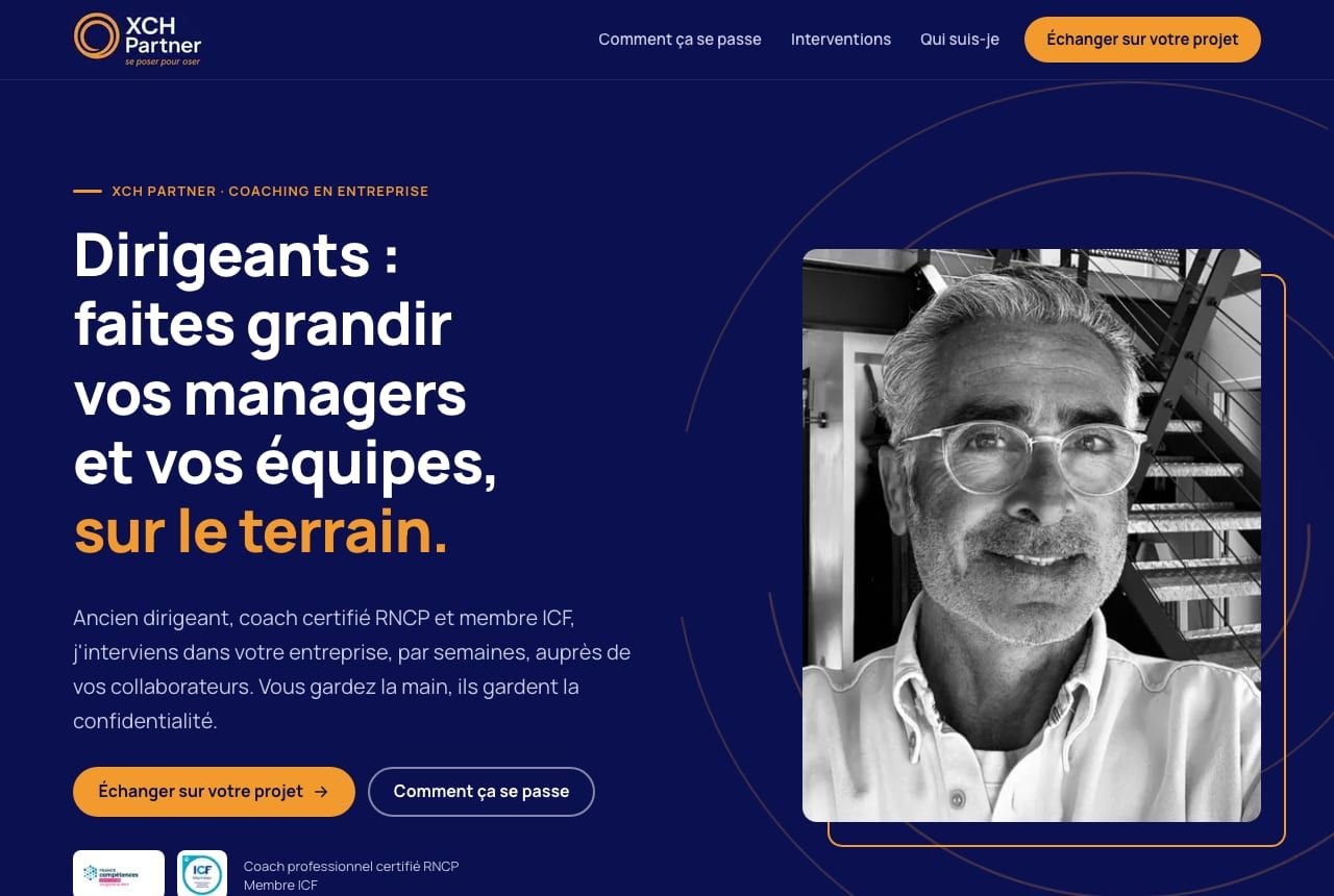Capture de la page d'accueil